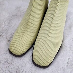 NEW Everlane ReKnit The High Ankle Boot Glove in Pale Yellow Womens Bootie